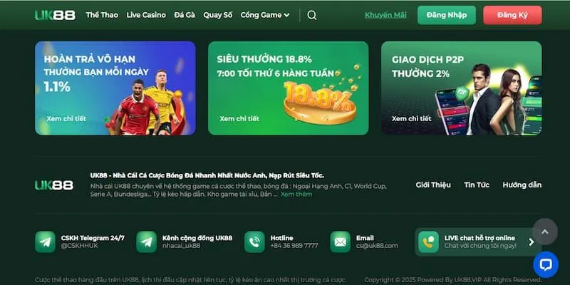 Khuyến mãi UK88 vòng quay may mắn