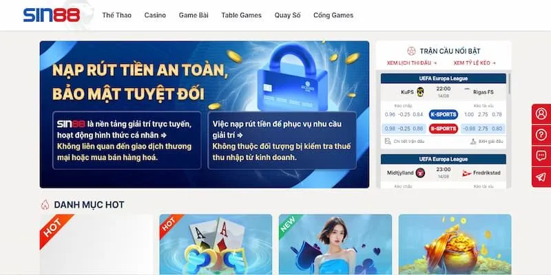 Thông tin giới thiệu về Sin88