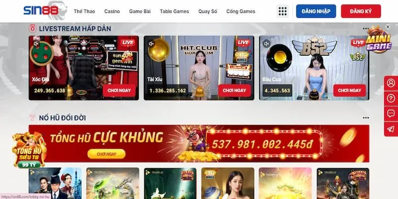Một số ưu điểm nổi bật nhà cái Sin88